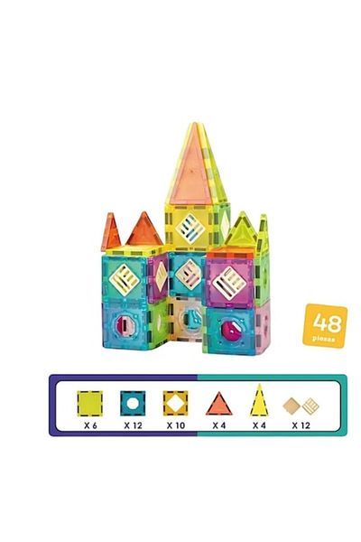 OEM Magnetic building set, educational toys for children, Squares and triangles