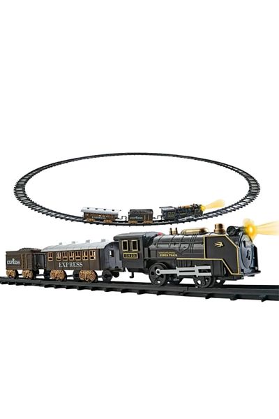 OEM Electric Train with Sounds and Lights, with Tracks, 98 cm, 15 Pieces