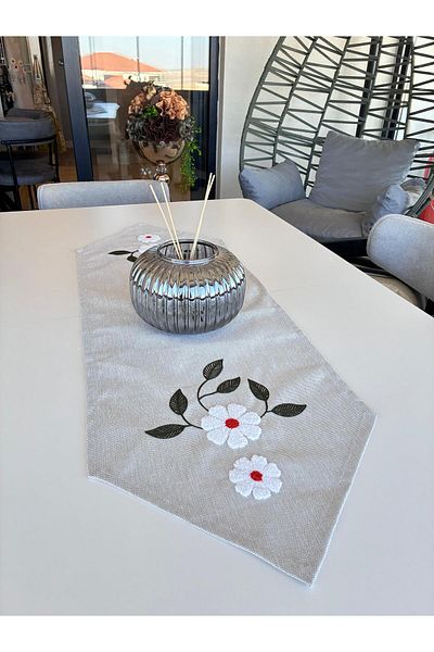 Mustgross Runner decorativ brodat Punch – Veselă și husă de prezentare în stil boem 1 bucată