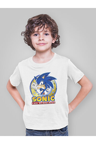 SEVBANO تي شيرت كلاسيكي للأطفال مطبوع عليه رسوم متحركة سونيك ذا هيدجهاج للجنس...