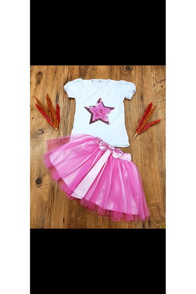 Nisu Tasarım Starred Combed Badi Straight Bow Lined Imagination Tulle Skirt 23 Nsan Activity Combination