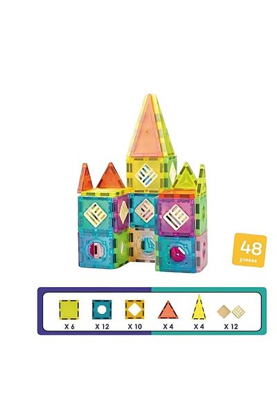 OEM Magnetic building set, educational toys for children, Squares and triangles