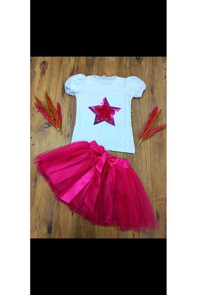 Nisu Tasarım Starred Combed Badi Straight Bow Lined Imagination Tulle Skirt 23 Nsan Activity Combination