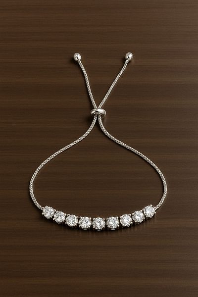 Serelia Zircon Round Stone Elevator Waterway Bracelet