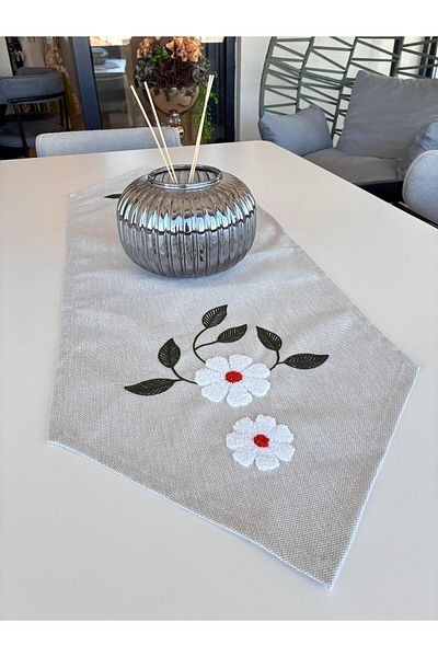 Mustgross Runner decorativ brodat Punch – Veselă și husă de prezentare în stil boem 1 bucată