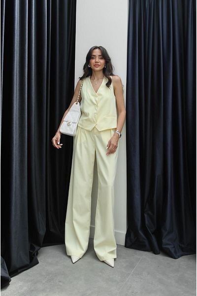 Havoş Light Yellow Ritter Vest Pants Set
