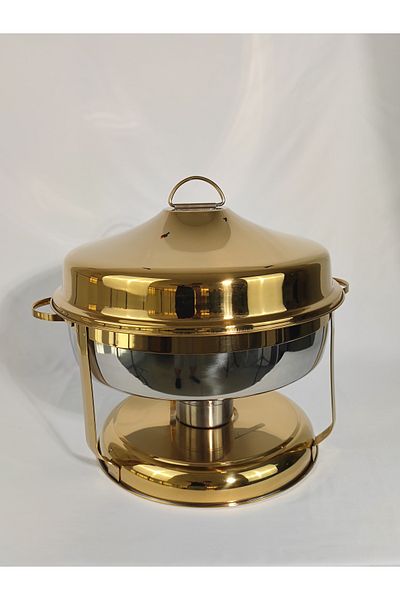 HTH Gold Decal Stainless Steel Chafing Dish with Hook