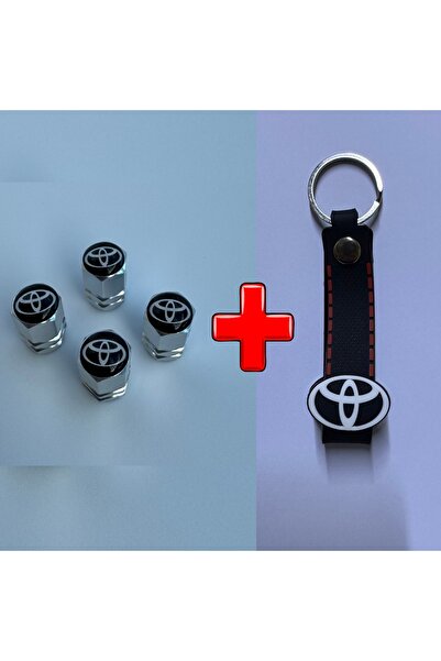 Lazer Store Toyota Corolla ile Uyumlu Logolu Alüminyum Sibop Kapağı ve Siliko...