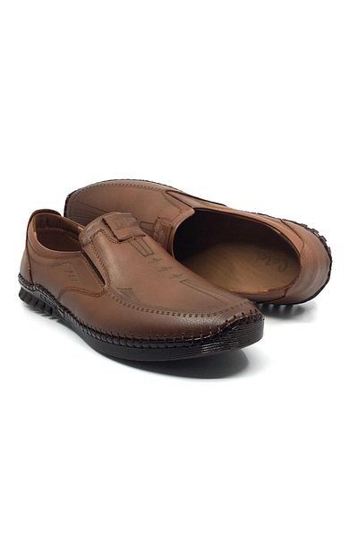 CATELLİ 100% Leather Orthopedic Men's Summer Comfortable Daily Laser Printed Sandal Shoes New Season 40-45