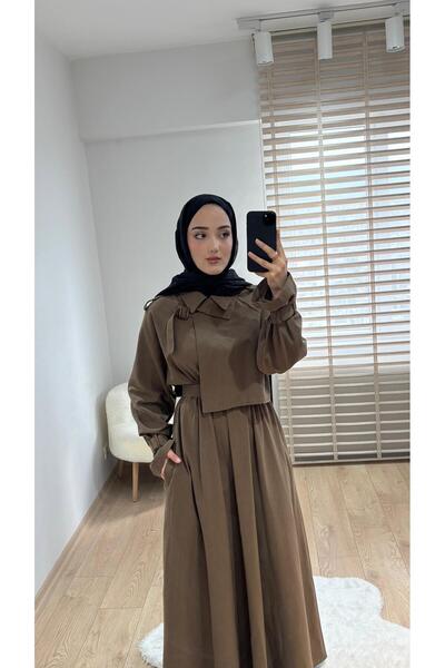 Ahel Tasarım Trenç Elbise