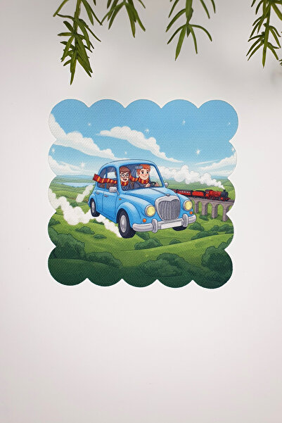 decofav Școală de vrăjitorie Servetel de cocktail tăiat cu laser cu personaje...