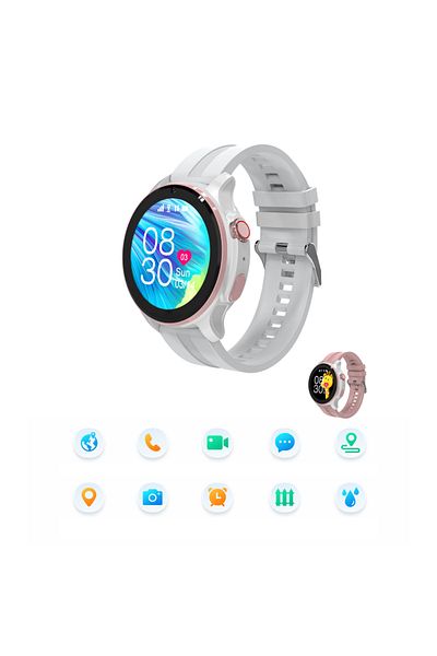 Lommad Lommad® 4G Kids Smartwatch, Video Call, GPS, SOS Button, Route Monitoring, White/Pink
