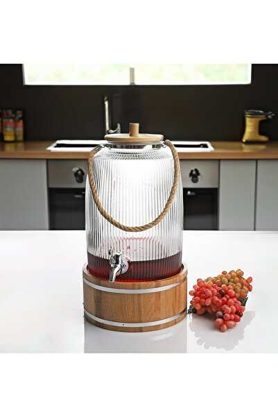 Kosova Bambu Stantlı Cam 6 Litre Sebil &şerbetlik