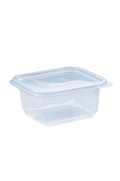 LYOBEST Set 100 caserole transparente din PET, cu capac atasat, 500 ml