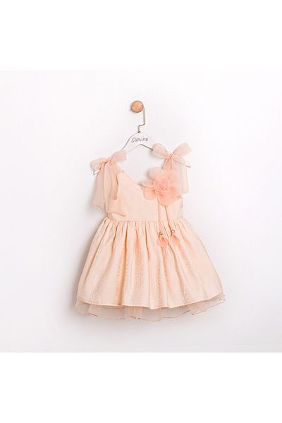 ministok Jasmine Strappy Beige Girl's Dress