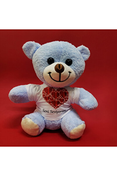 BSRE Plush Teddy Bear with Heart and I Love You Written T-Shirt