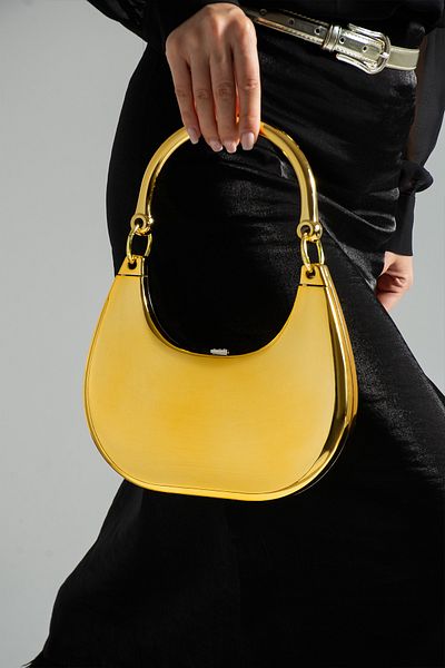 By EDUU Sunshine Design Model Metal Shoulder Gold Evening Dress Bag