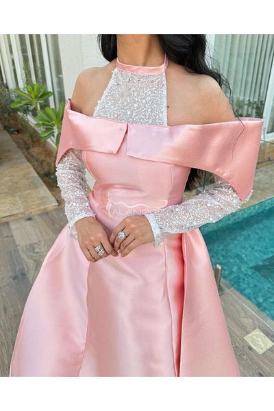ALANOOD FASHION Elegant long evening dress with a luxurious modern design