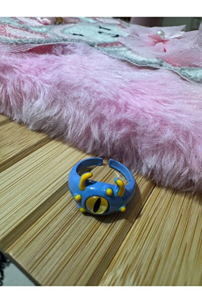Herşey Nota Blue Single Eyed Cute Cartoon Ring – Resin Fixed Size Children's ...