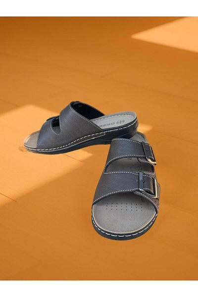 GEZER Men's Full Orthopedic Double Buckle Daily Slippers