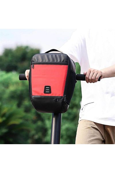 West Biking Scooter Bag, Bicycle, Multifunctional, Waterproof, , 7.3 L, Black With Red