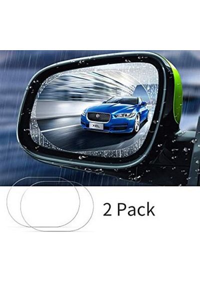 ForWhat 13.5X10Cm Vehicle Rearview Mirror Rain Slides Auto Windshield Prevent Fog Film Set for Bureau Home Office Car