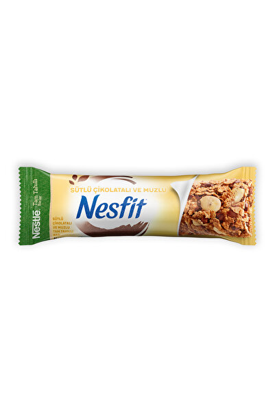 Nesfit Nestlé Nesfit Sütlü Çikolatalı ve Muzlu Tam Tahıllı Bar 32x23,5g