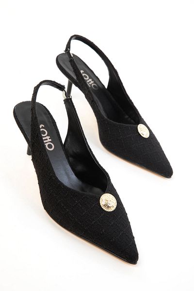 SOHO Black Women's Classic Heeled Shoes 20665