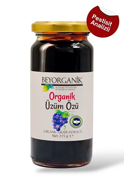 BEYORGANİK Organik Üzüm Özü 315gr (PESTİSİT VE AĞIR METAL ANALİZLİ)