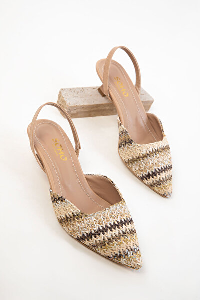 SOHO Bej-Kahve Kadın Klasik Topuklu Ayakkabı 20650