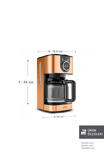 Karaca Series 2303 - Inox Filter Bronze Coffee Machine