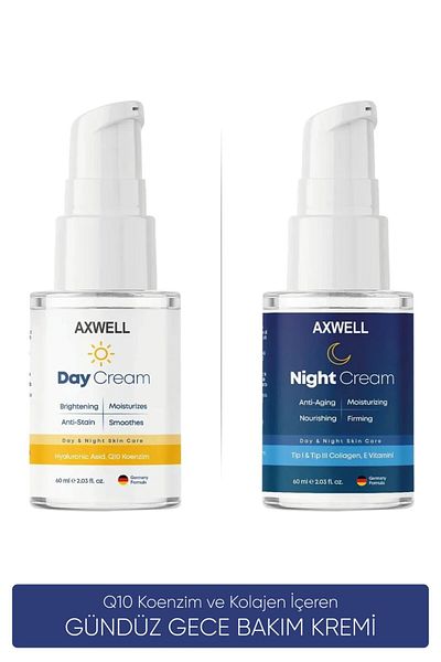AXWELL Night and Day Care Coenzyme and Collagen Cream Set - Q10