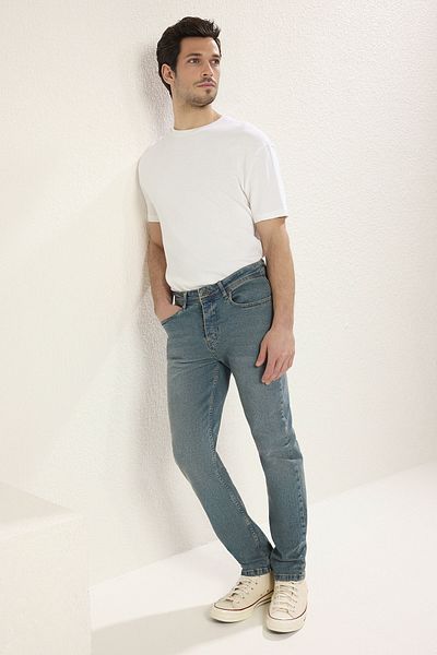 Trendyol Collection Μπλε ελαστικό ύφασμα Skinny Slim τζιν TMNAW20JE0434