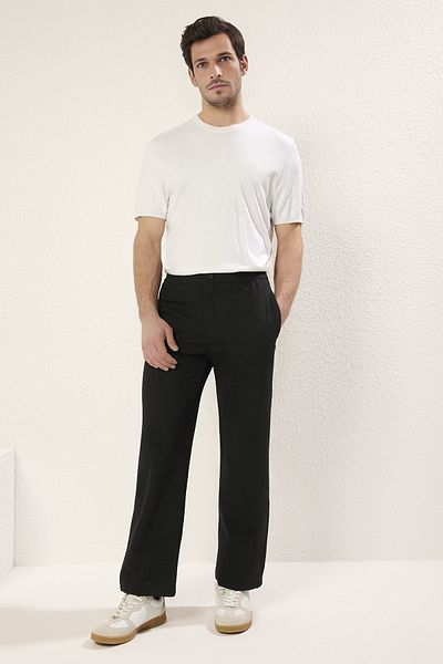 Trendyol Collection Black Straight Knitted Casual Pants Tmnss25Pl00012