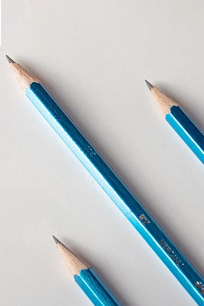 Faber Castell Angular Coral Blue Pencil 12'Li Hb Nib, Break-Resistant, Erasable Without Leaving Traces