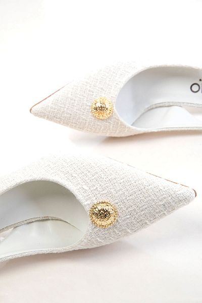 SOHO White Women's Classic Heeled Shoes 20665
