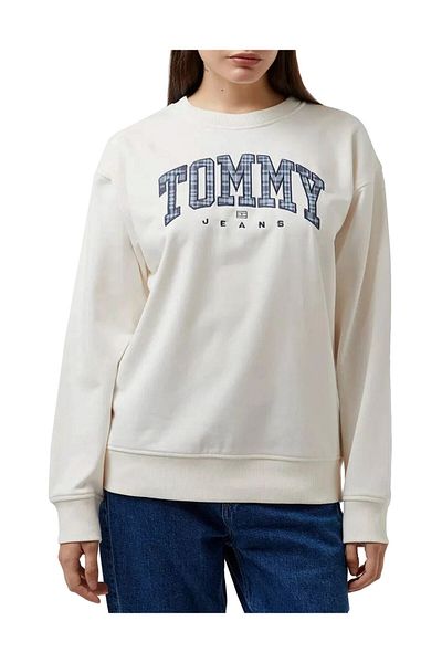 Tommy Hilfiger Dámská mikina TJW RLX PREP EXPLORER 1 CREW EXT-bílá