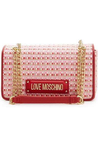 1'ASLAN Miluji Moschino Damen Schultertasche Rot Jc4242pp0ikc150a