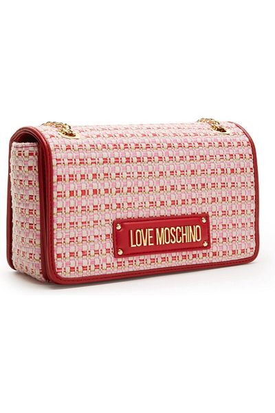 1'ASLAN Miluji Moschino Damen Schultertasche Rot Jc4242pp0ikc150a