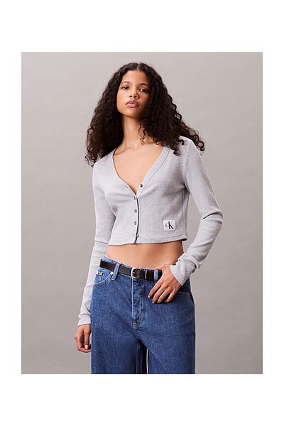 Calvin Klein LS Tkané štítky 2X2 BAVLNĚNÁ ŘIČKA CA