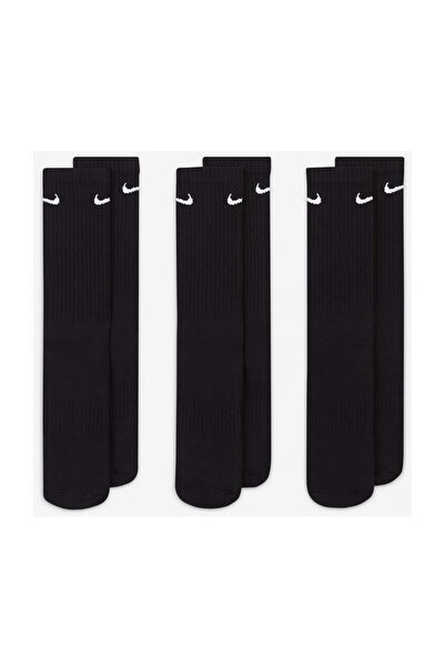 Nike Dri Fit Everyday Cotton Cushioned Crew 3 Pr Černé Unisex ponožky 3 páry černé