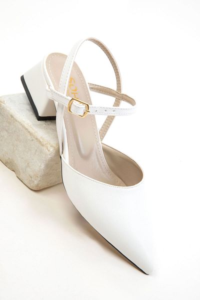 SOHO White Women's Classic Heeled Shoes 20655