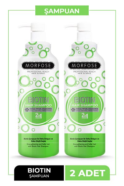 Morfose 1000 ml Biotin Hair Shampoo - 2 Pieces