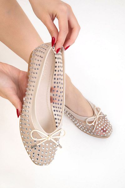 SOHO Beige Damen-Ballerinas 20668