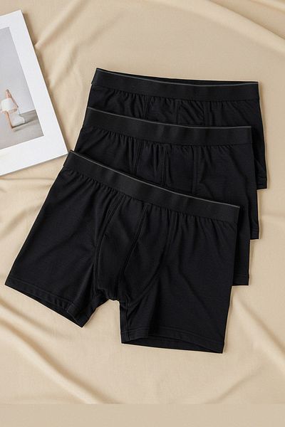Trendyol Collection 3er-Pack schlichte schwarze Boxershorts - TMNAW20BX0063