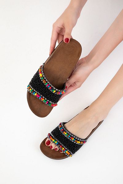 SOHO Black Women's Slippers 20675