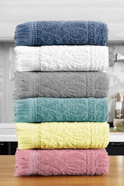 Trendyol Collection Set of 6 Jacquard Hand Towels