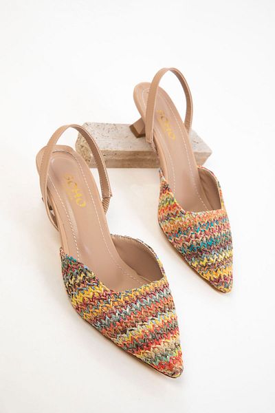 SOHO Red-Multi Women's Classic Heeled Shoes 20650