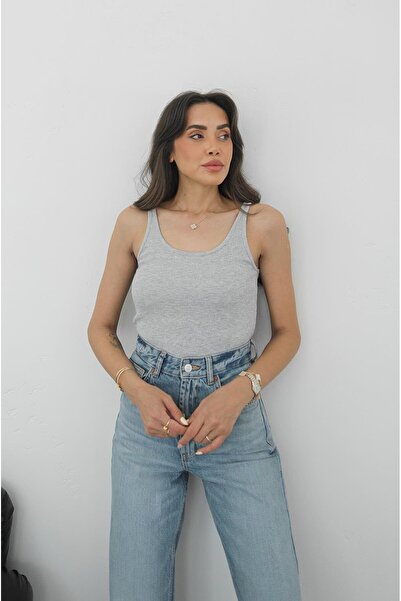 Havoş Gray Hollow Collar Undershirt