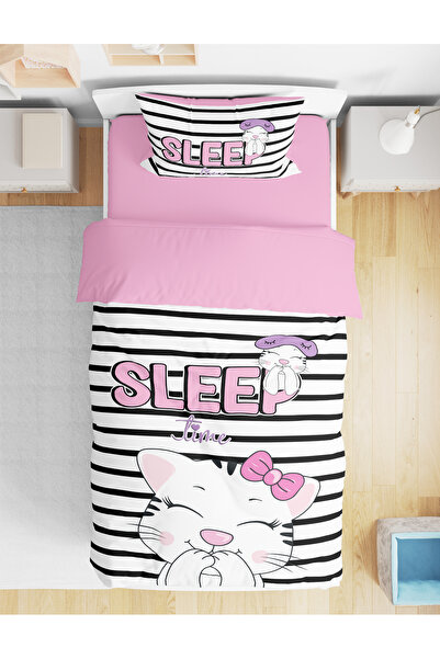 Erays Home طقم غطاء لحاف فردي مطبوع رقميًا ثلاثي الأبعاد من Sleeping Cat طقم ...